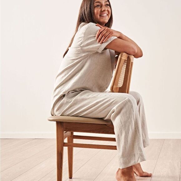 Linen House Nimes‎ Linen Sleepshirt Natural L NWT - Picture 3 of 6